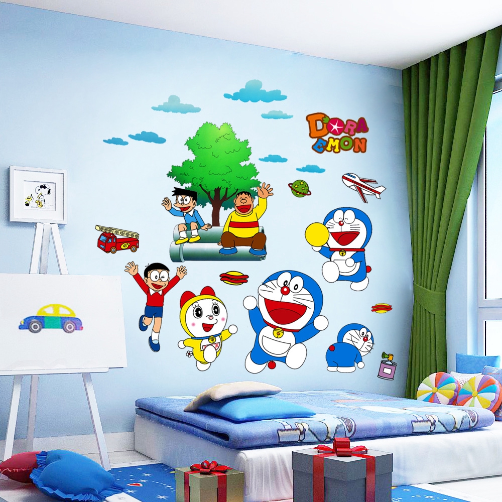 Hangat Kartun Dinding Stiker Stiker Bayi Dinding Kamar Tidur Wallpaper Anak Perekat Diri Ini Ruang T Shopee Indonesia