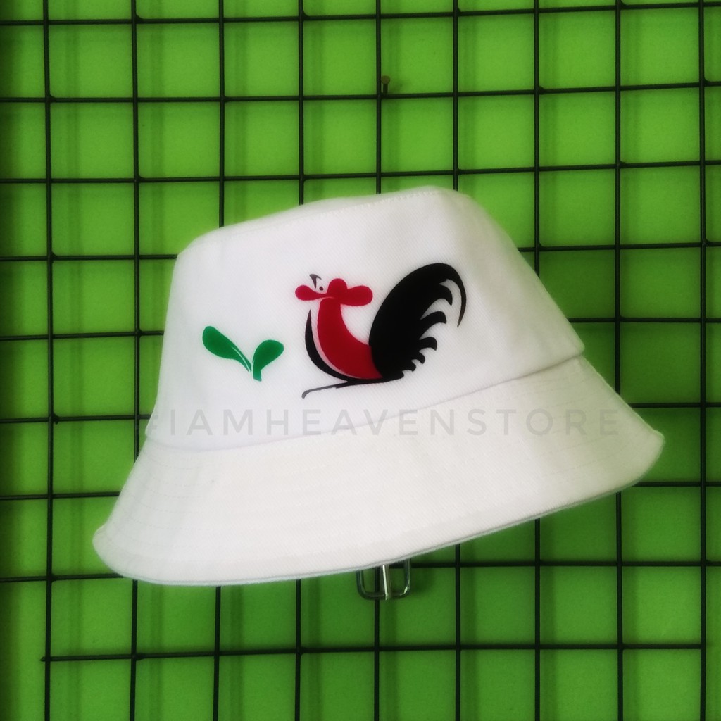 Topi Bucket Mangkok Ayam Jago Lucu Unik Keren Style Klasik Vintage Retro 90s