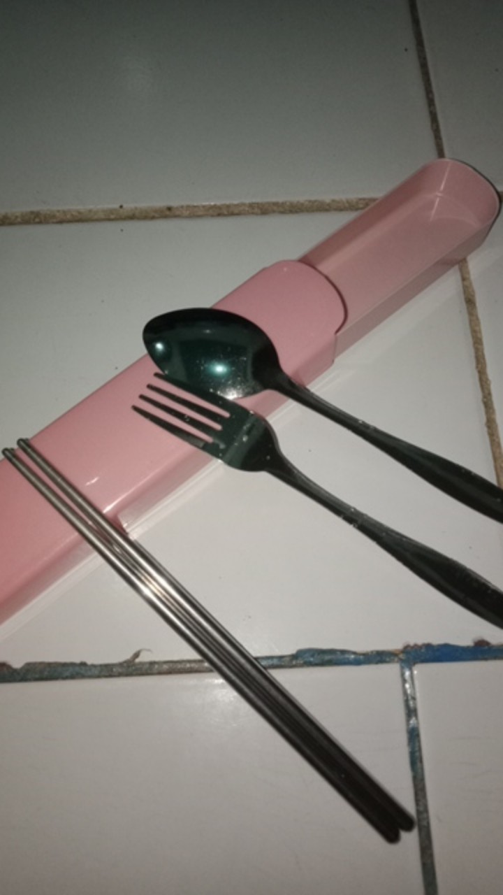 [120 Gram] Sendok Set Stainless Steel Tebel - Sendok Garpu Sumpit Alat Makan Set Premium Cod