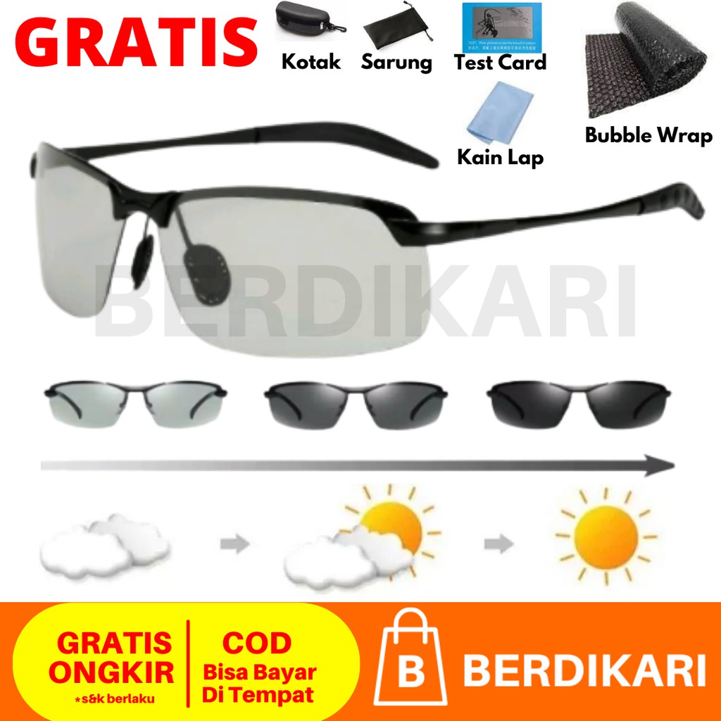 Kacamata Polarized Photochromic Pria Wanita