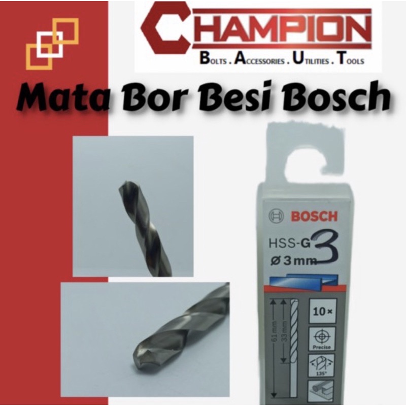 Mata Bor besi 3mm Bosch Original