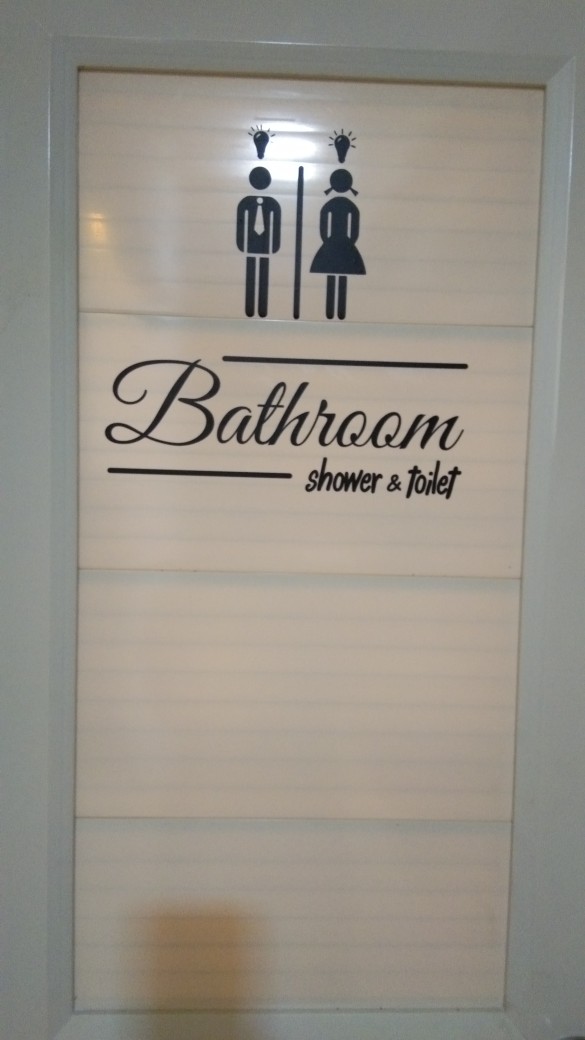 Sticker Pintu Bathroom Shower Toilet Idea Cewek Cowok Unik Dekorasi Dekorasi Rumah Pajangan Dinding