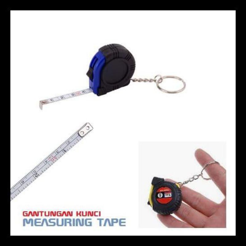 Meteran Mini Gantungan Kunci Serbaguna Meteran Maesuring Tape 1 Meter