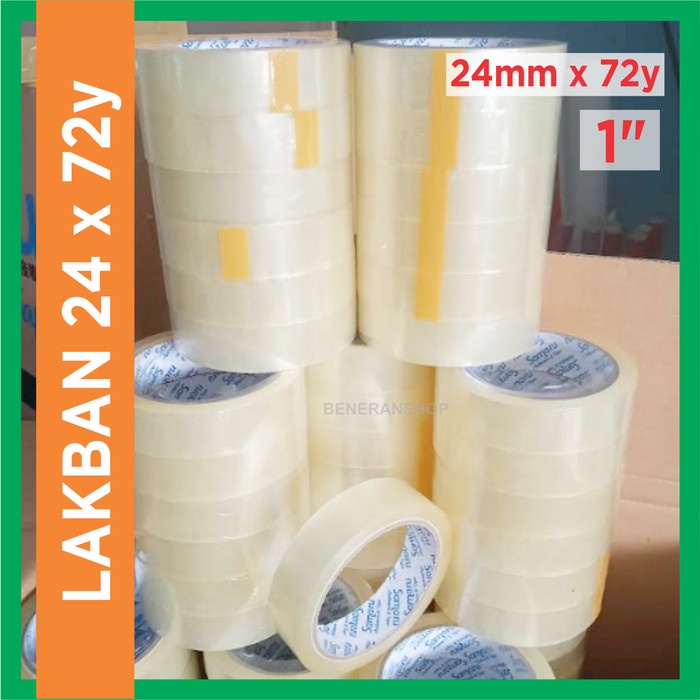 

Isolasi lakban 1 inch x 72 yard / solasi / lakban 24 mm selotip