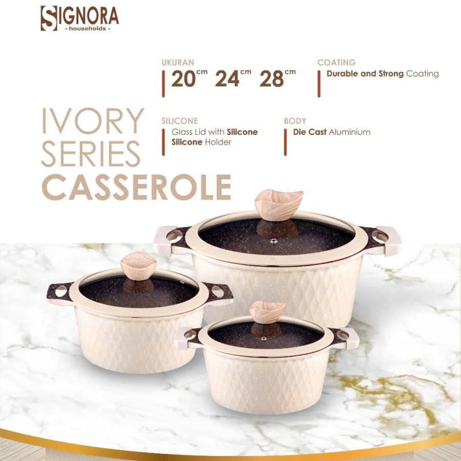 Signora Ivory Series Casserole/Panci Set
