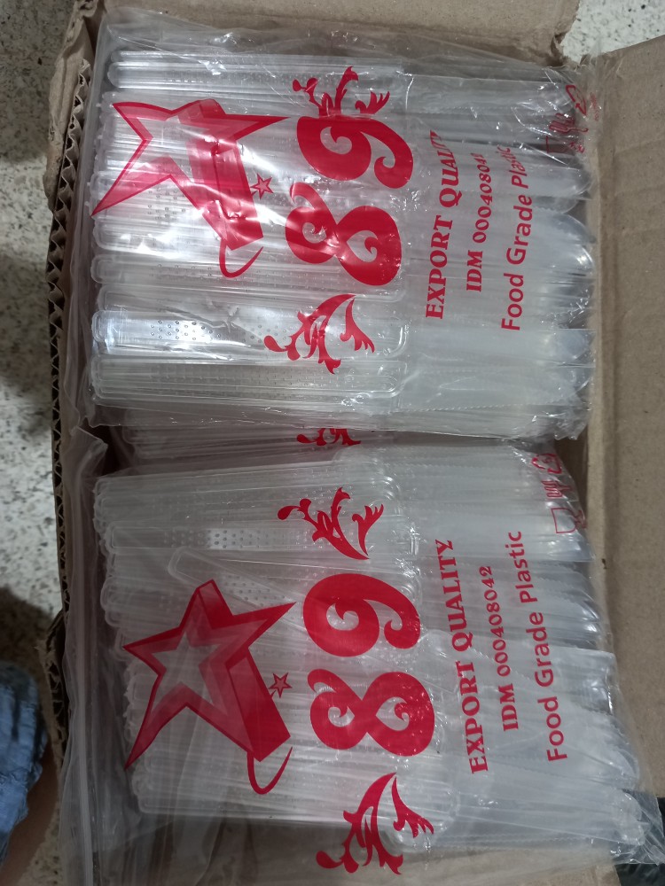 Pisau Plastik Kecil Panjang Bening 100pcs Per Pack Pisau Kue Cake Roti Buah Murah Medan