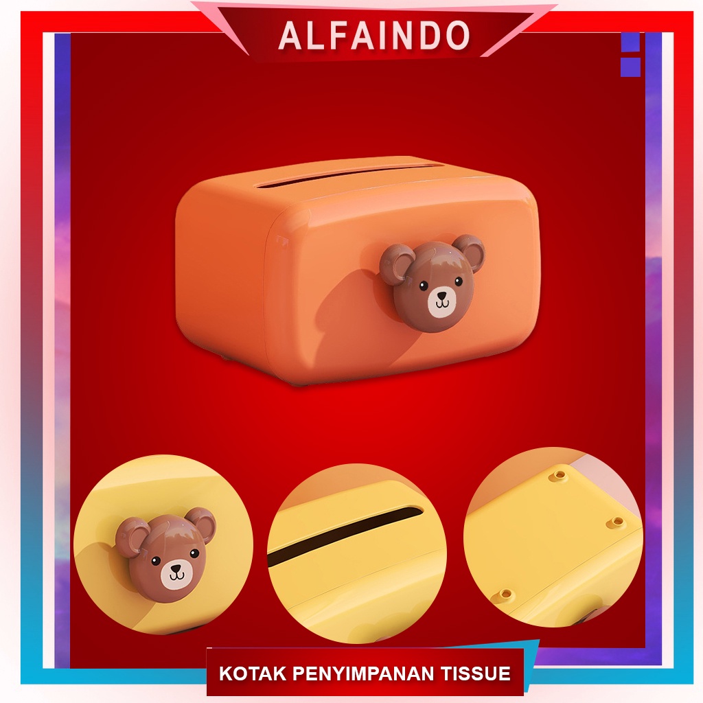 Alfaindo Kotak Tissue Box Organizer Tempat Wadah Tisu - KT006