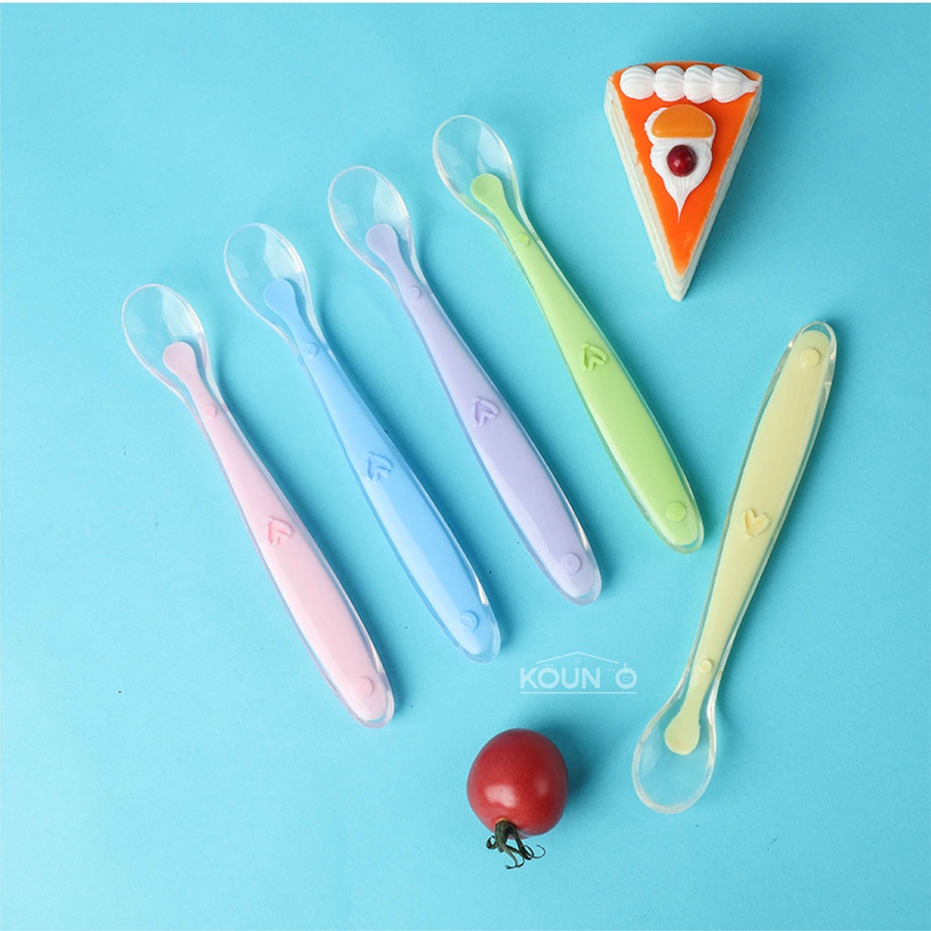 Sendok Makan Bayi Silicone Sendok Silicon Bayi Sendok Silikon Bayi Peralatan Makan Bayi Perlengkapan Mpasi Bayi Baby Silicone Spoon