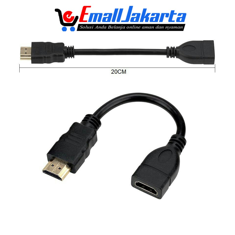 Kabel Hdmi Extension Male To Female 20 Cm