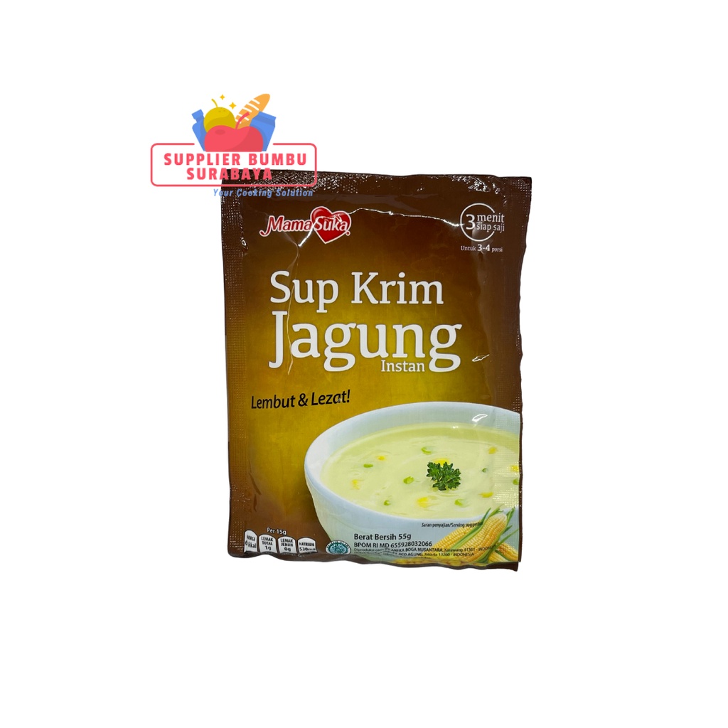 MamaSuka Mama Suka Sup Krim Ayam Jamur Jagung Instan / Instant Cream Soup 55g