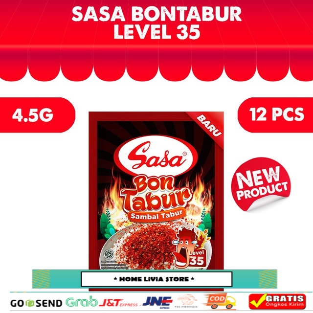 

Sasa Bontabur Sambal Original Level 35 12 x 4.5 gr