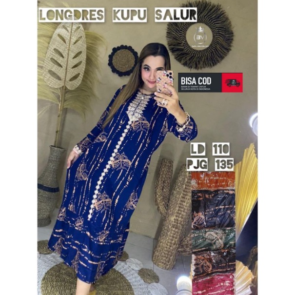 LONGDRESS KUPU SALUR /  DASTER ARAB RENDA  / DASTER MURAH / DASTER DAILY