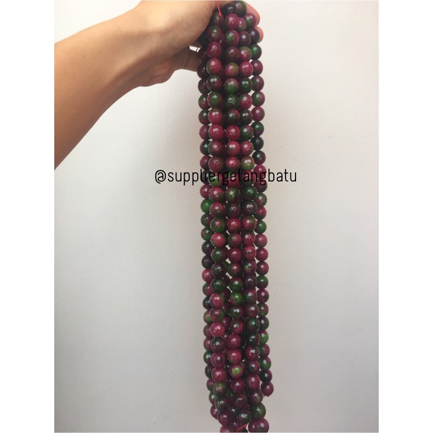 Natural TANZANIA 14mm CUTTING batu manik FACETED red green ruby stone aksesoris pria wanita trending