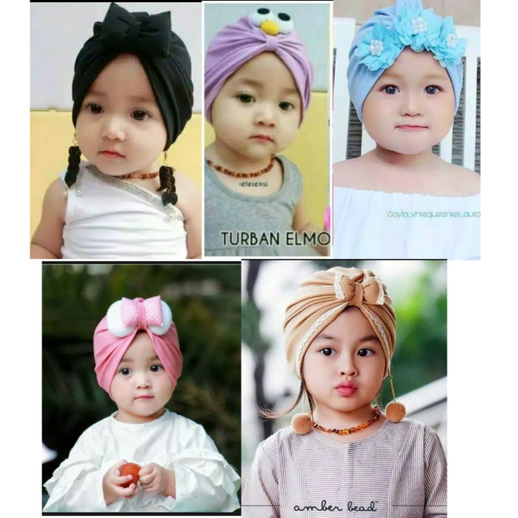 turban paket hemat 5pcs/kerudung anak bayi