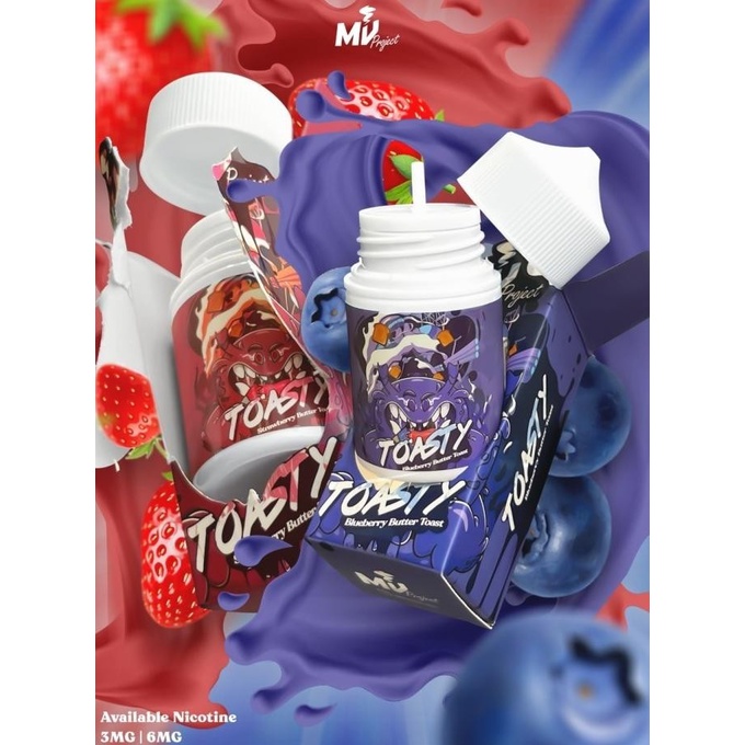 TOASTY SERIES BLUEBERRY STRAWBERRY 60ML By MV PROJECT