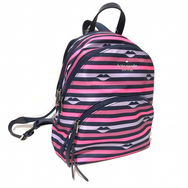 tas kate spade karissa medium nylon backpack pink multi