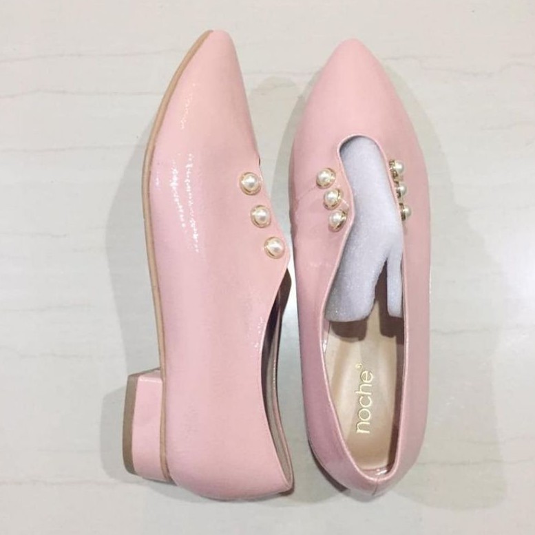 only sz 39 *crazysale* NOCHE ORIGINAL PINK SEPATU MUTIARA CASUAL PESTA KERJA FLAT ELEGAN LUCU MURAH 