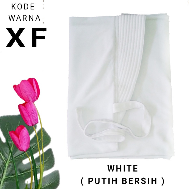 HIJAB MARYAM TALI DEWASA JERSEY PREMIUM 10 TAHUN KEATAS-JILBAB BERGO-ADEM DAN JAHITAN RAPI-KBSN- kode L-XF - WHITE