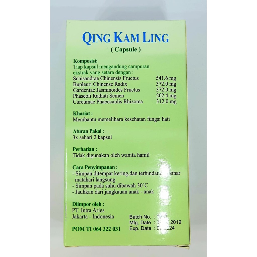 QING KAM LING capsule obat hepatitis - liver - penyakit kuning