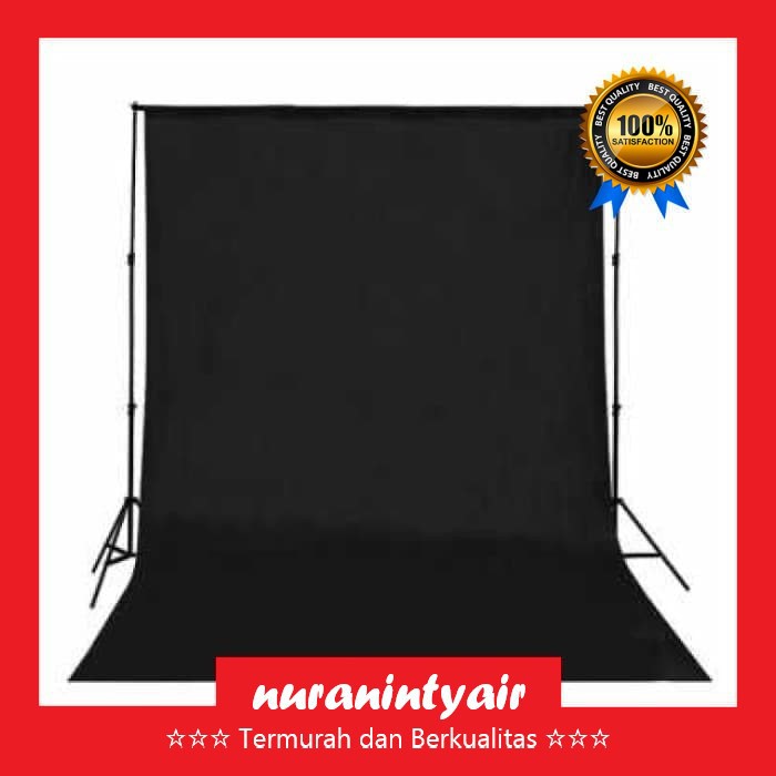 Kain Backdrop Studio Fotografi Background 2x2,8m / 2x2,8 / 2mx2,8m - Hitam