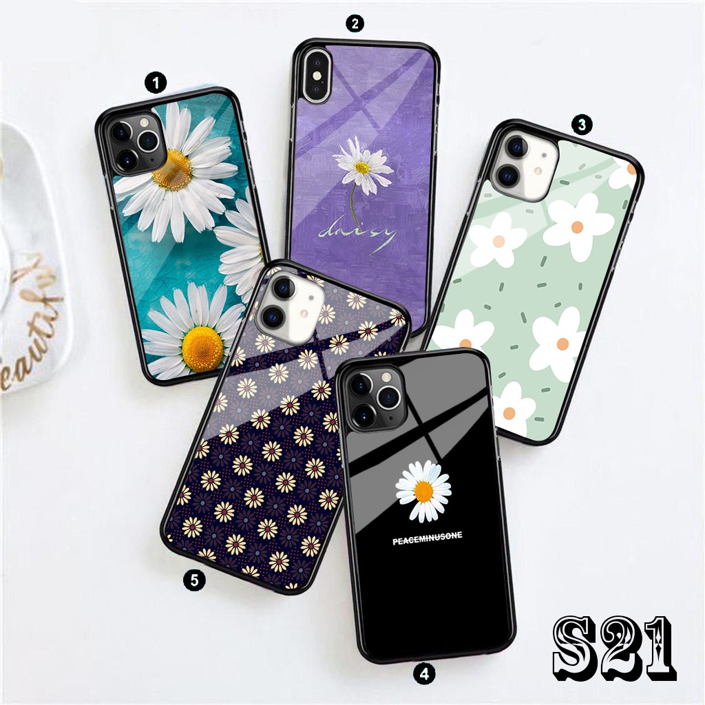 (S21)Hardcase 2D Glosy FLOWER DAISY All Type Smartphone