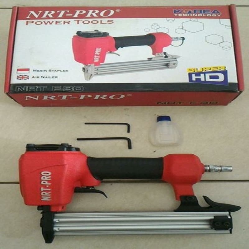 Mesin Air Nailer Gun / Staples Angin NRT-PRO F30 HD Paku Tembak Lurus