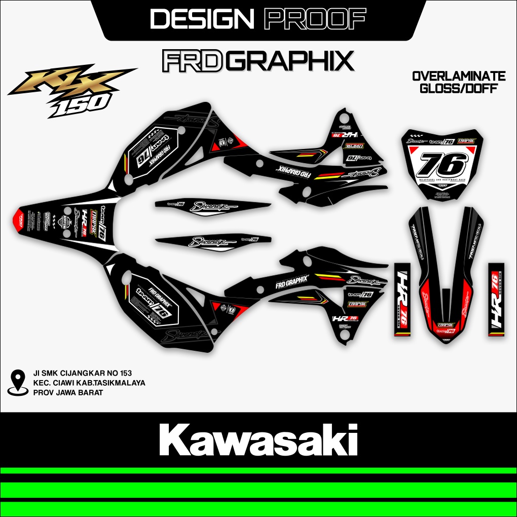 decal kawasaki klx gordon
