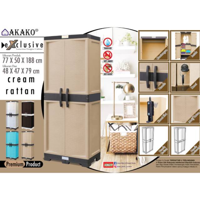 Lemari Plastik Akako lp2p Exclusive