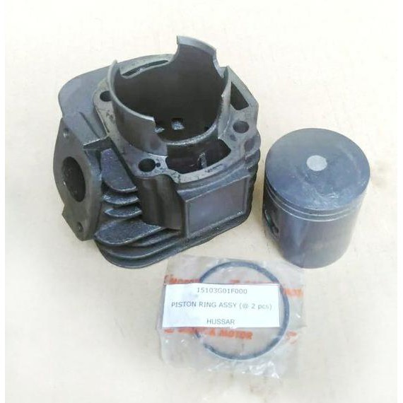 Blok Block Silinder dan Piston Seher Seker Sanex HUSSAR FAMILY 100 cc