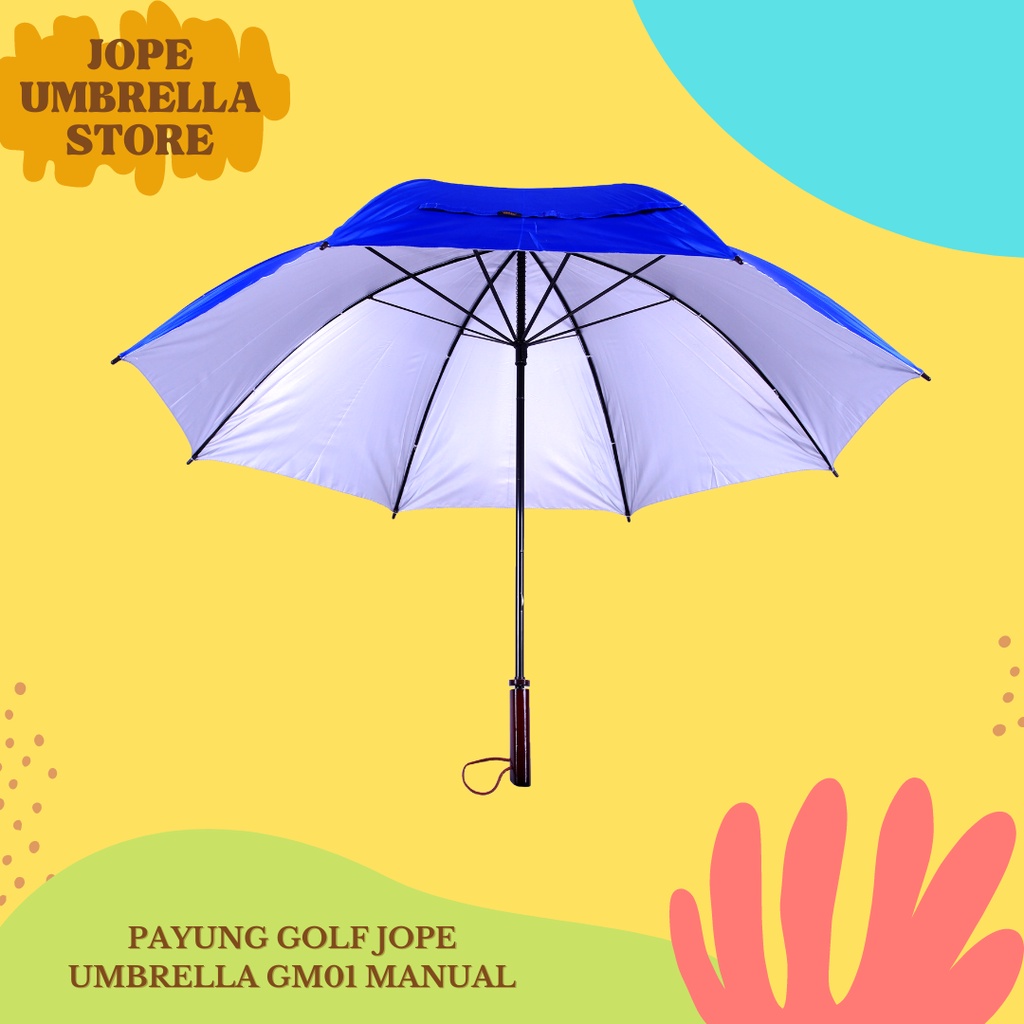 JOPE UMBRELLA - Payung Panjang Golf Manual Brand Handle Kayu Original Brand Jope Umbrella GM01