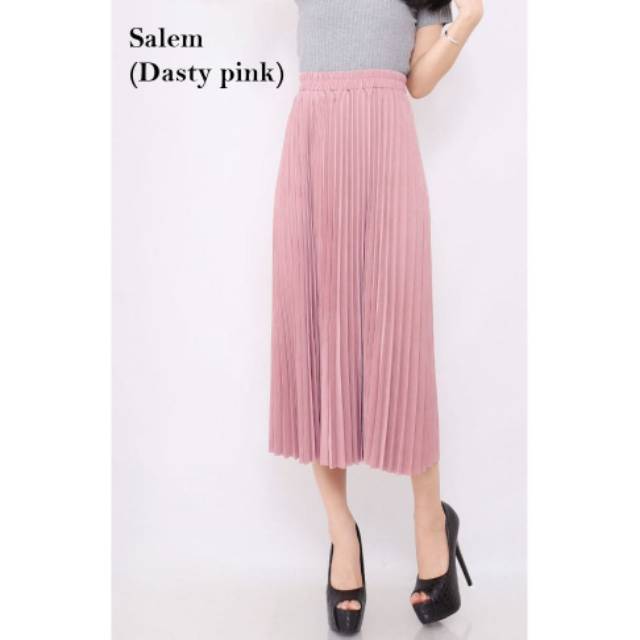 Rok plisket sebetis - Rok wanita pleated skirt 7/8