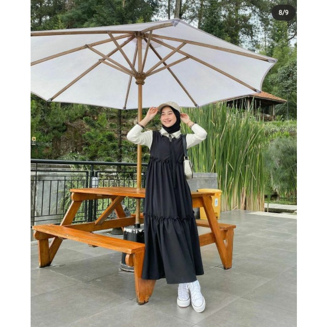 INNER DRES TANPA LENGAN BIROLOUTFIT/MIDI DRES/DALEMAN DRES