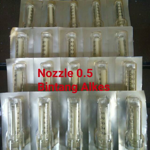 Nozzle 0.5 / Spuit tanpa jarum /alat injeksi