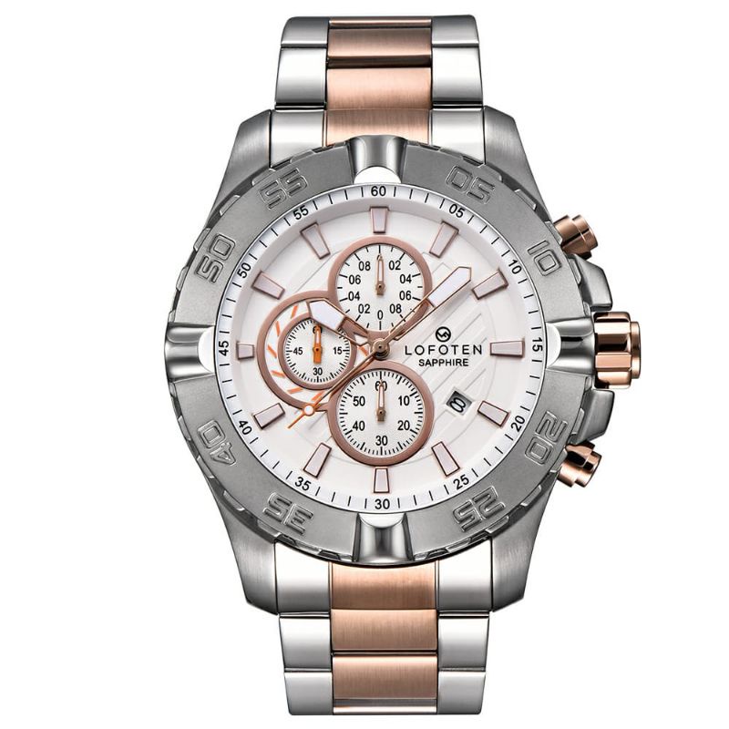Jam tangan pria lofoten 6215 stainless steel kaca sapphire antigores garansi resmi 1 tahun