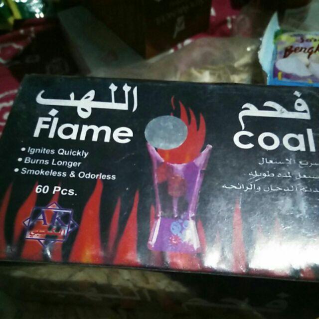 Arang Briket Flame Coal - Arang Bakar - Bukhur