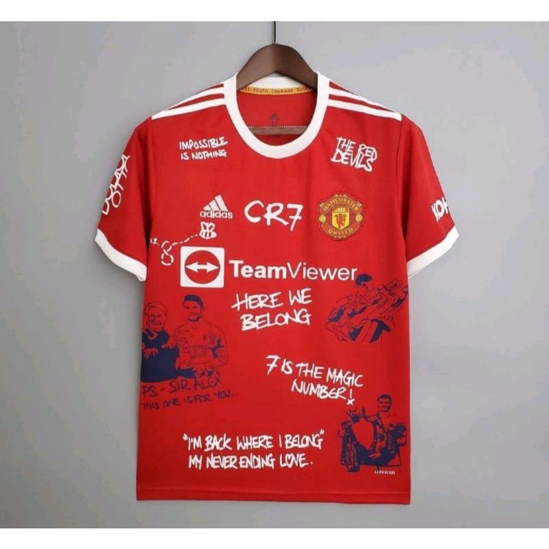 JERSEY MU HOME SPESIAL EDITION CR7 RONALDO RED DEVILS NEW MUSIM 21 22 2021 2022 GO GRADE ORIGINAL