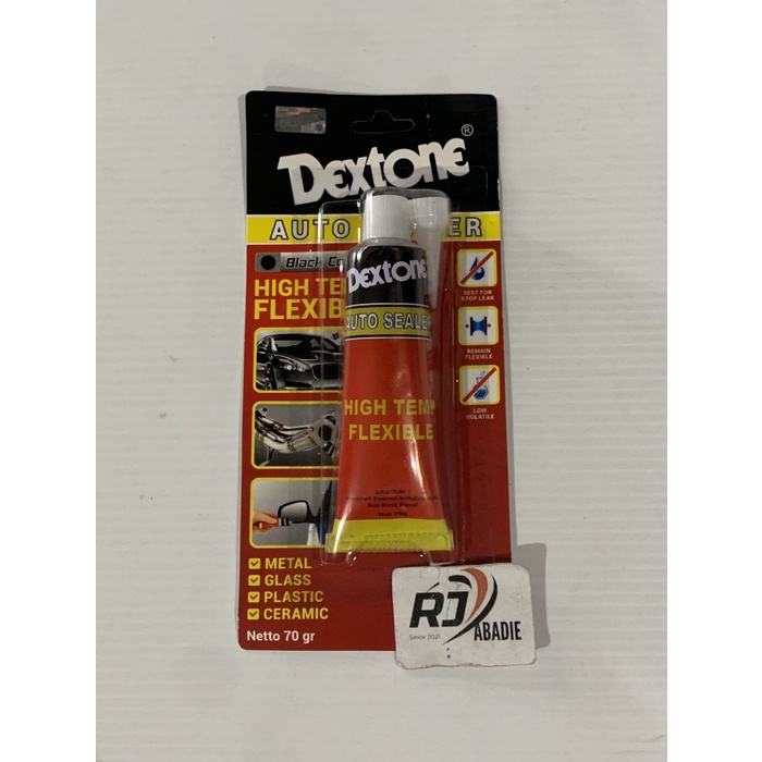 Lem Autosealer Silikon Sealant Otomotif Dextone Auto Sealer Silicone Warna Hitam - Kecil 30gr