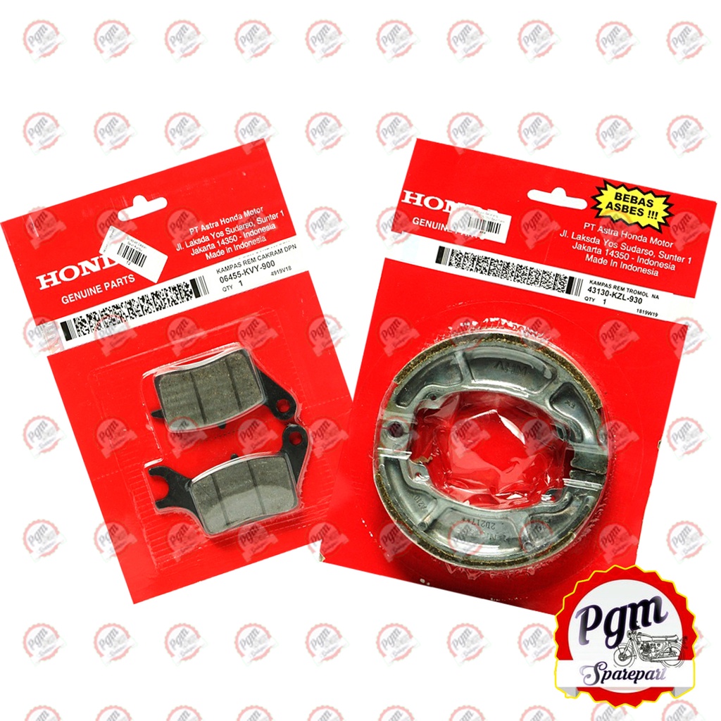 Paket Kampas Rem Depan Belakang Beat Karbu Scoopy Karbu