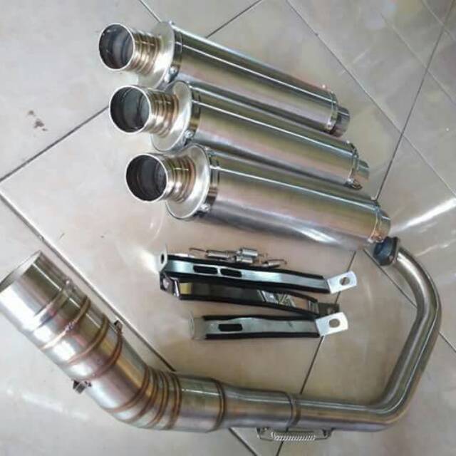 Knalpot racing POLOS all, FU, SONIC, VIXON, JUPITER MX, MXKING, VERZA, CBR, R15, CB KLASIK, GL