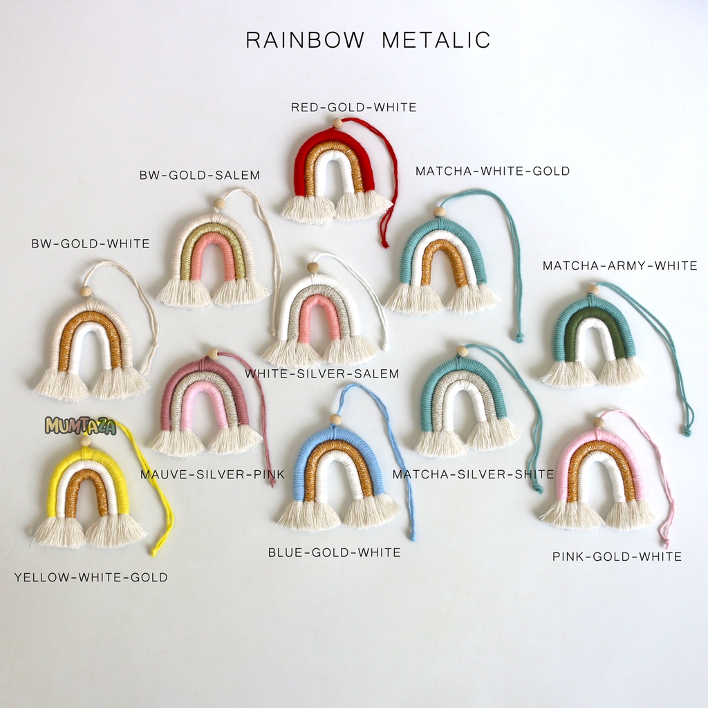 Bag charm rainbow  METALIC ~ Bagcharm pelangi ~ Gantungan Kunci ~ Souvenir Murah ~ Gantungan Tas Jali - Gantungan Tas Anyaman