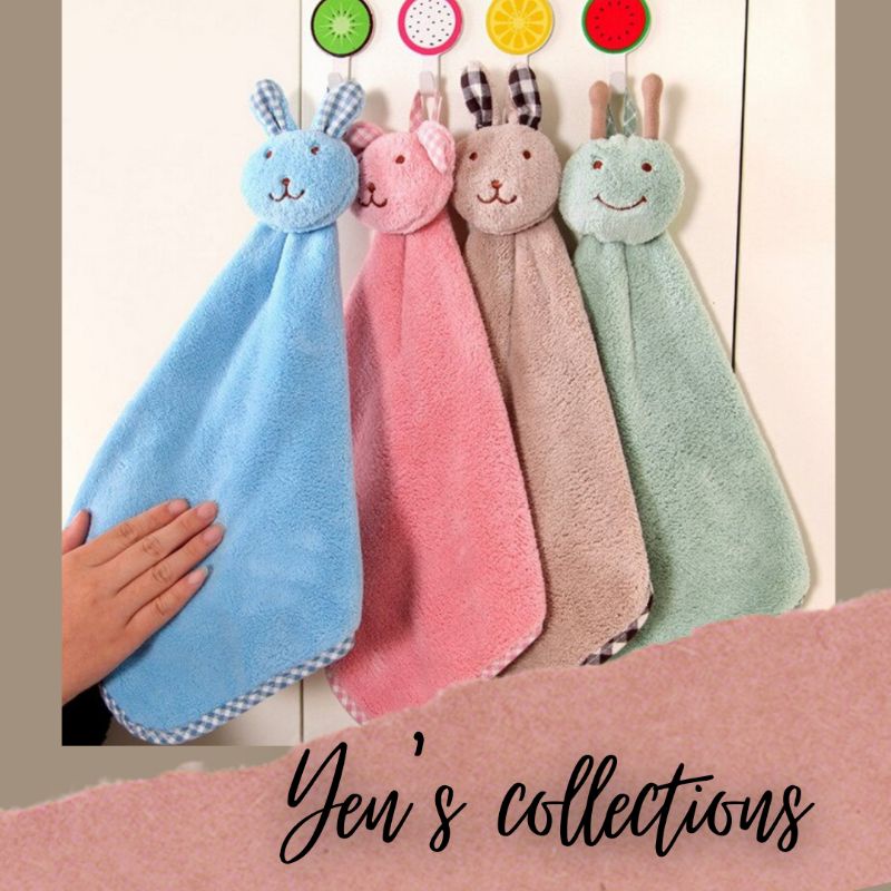 kitchen towel serbet lap tangan handuk kelinci lucu gantung