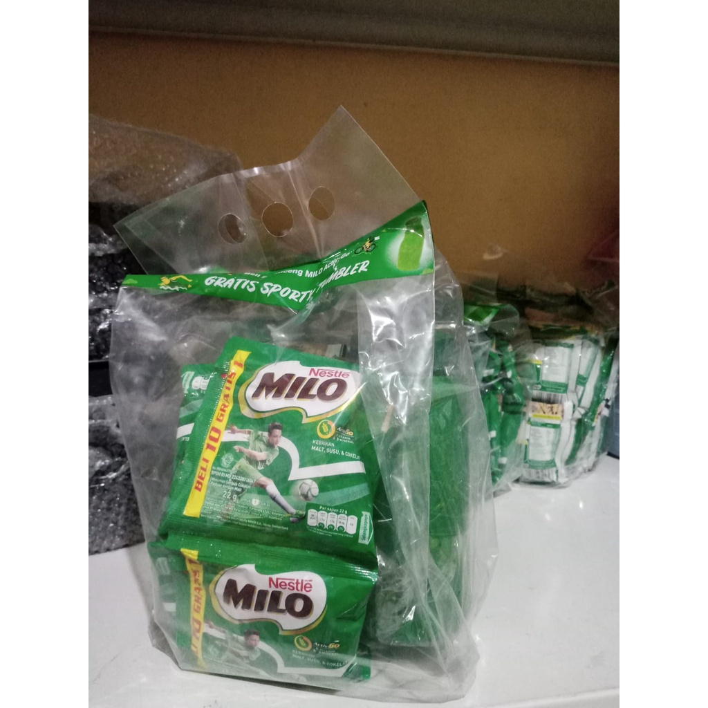 

BEST SELLER PROMO Paket Susu Milo Activ-Go coklat Sachet 22 pcs x 22 gram Free Tumbler cantik