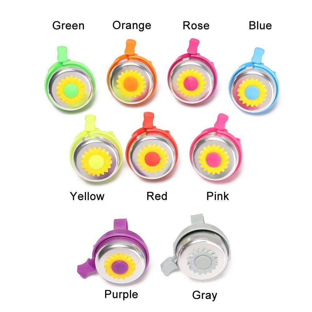 R-FLOWER 1pc Bersepeda Stang Sepeda Anak Lucu Bunga Alloy Plastics Rings Horn Suara Alarm