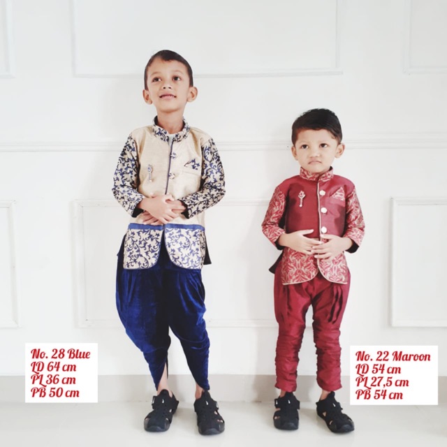Ready Sherwani Anak India Baju Pesta Lebaran Murah Umur 2-8 Tahun / Toko India Murah / tokoindiamura