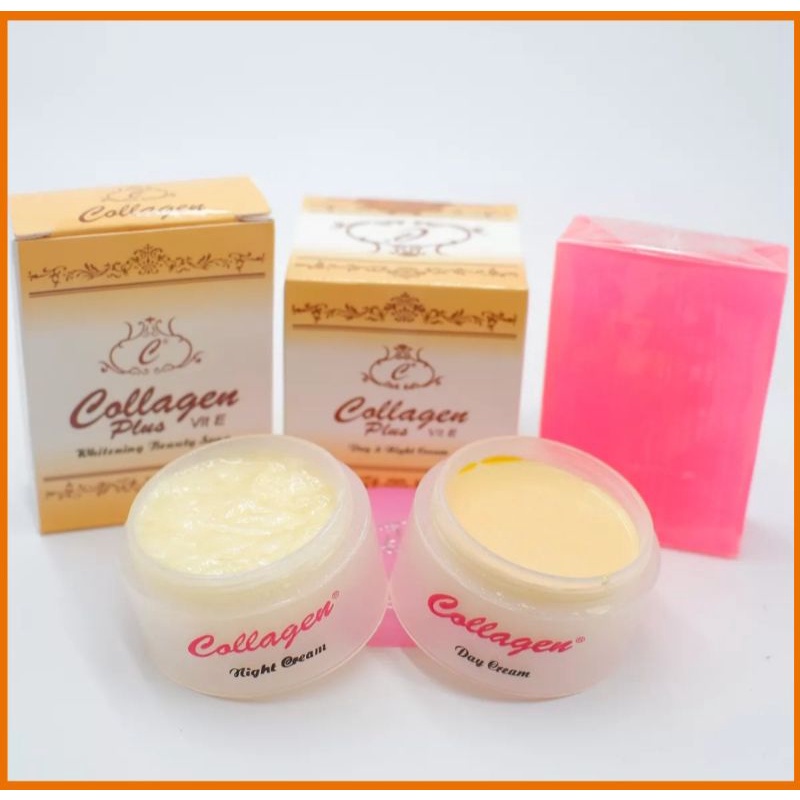 Jual Paket In Cream Collagen Original Siang Malam Sabun Collagen Shopee Indonesia