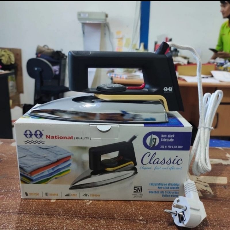 QQ SETERIKA ELEKTRIK SETRIKA QQ / SETRIKA ANTI LENGKET TEFLON BER SNI