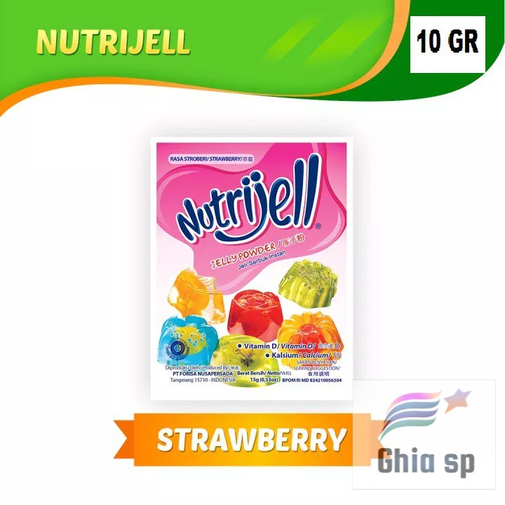 

Nutrijell Stroberi 10 gr - Nutrijell Strawberry 10 gr
