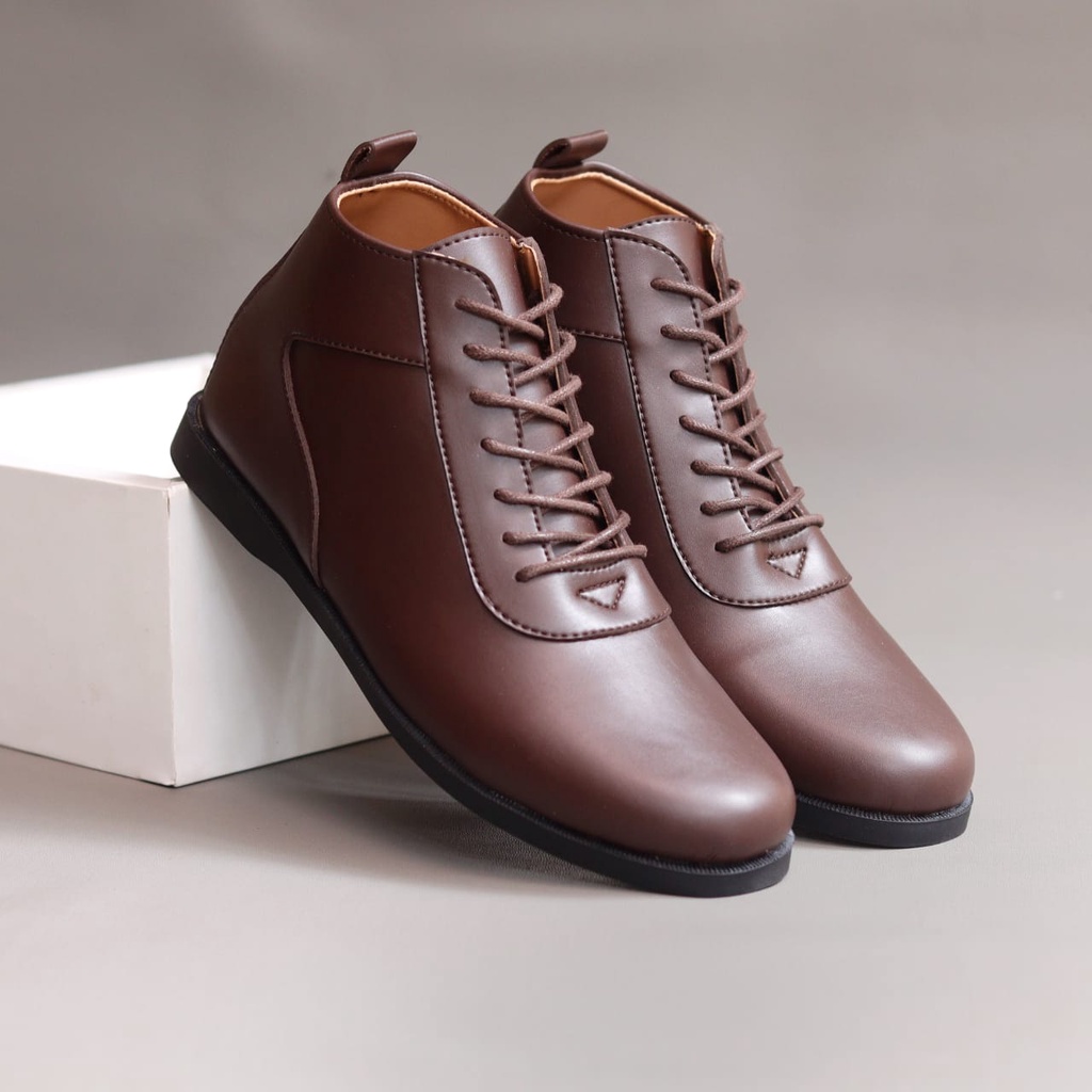 MOLK|Sepatu Formal Pantofel Pria Hitam Tali Kerja Kantor Kuliah Fashion Original Kulit Syintetik