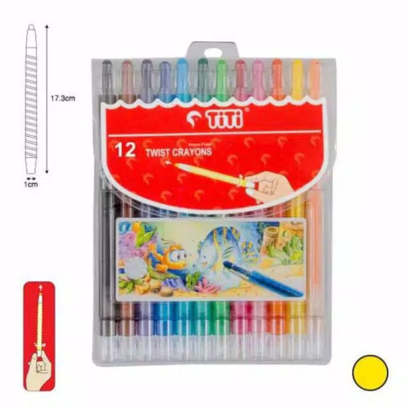 

Pensil warna krayon Titi putar 12 warna