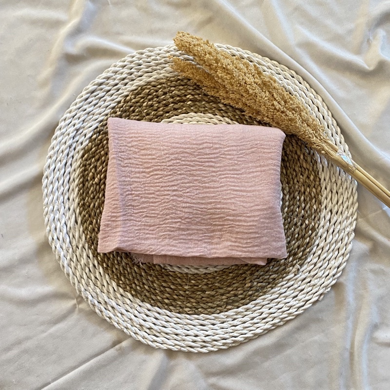 PASHMINA 𝖢𝖱𝖨𝖭𝖪𝖫𝖤 ORIGINAL 𝖬𝖤𝖱𝖪 AZARA LAVANYA ( Pashmina Arabian/ Pashmina Kusut)-Soft dusty